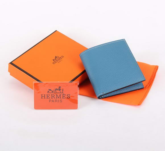 Cheap Fake Hermes MC Socrate Wallet H6002 Blue - Click Image to Close